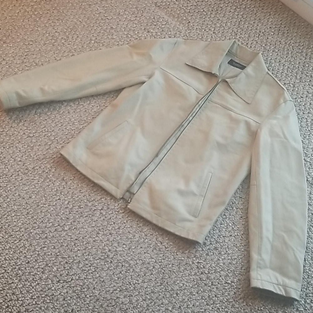 Tan Italian leather jacket